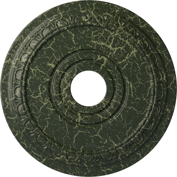 Ekena Millwork Munich Ceiling Medallion (Canopies up to 5 5/8"), 17 1/2"OD x 3 5/8"ID x 1"P, Painted Turtle Crackle CM17MUPTC - main